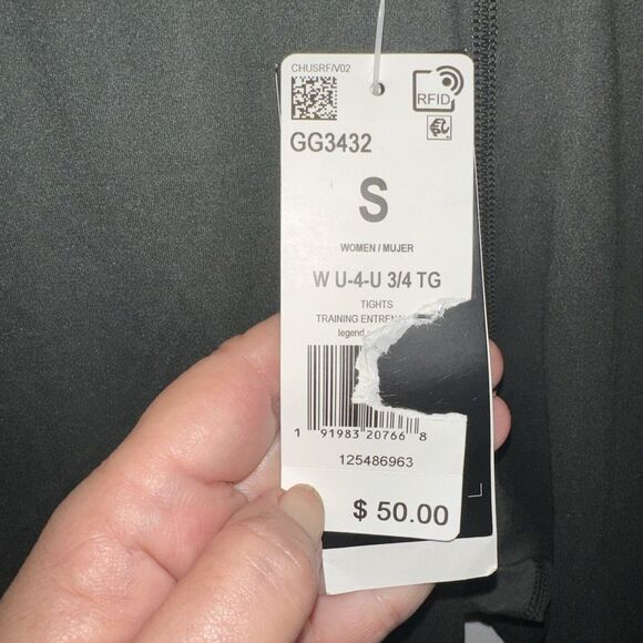 NWT WOMENS ADIDAS CAPRI LEGGINGS X ZOE SALDANA COLLECTION SMALL MSRP $50 Green - Picture 4 of 9